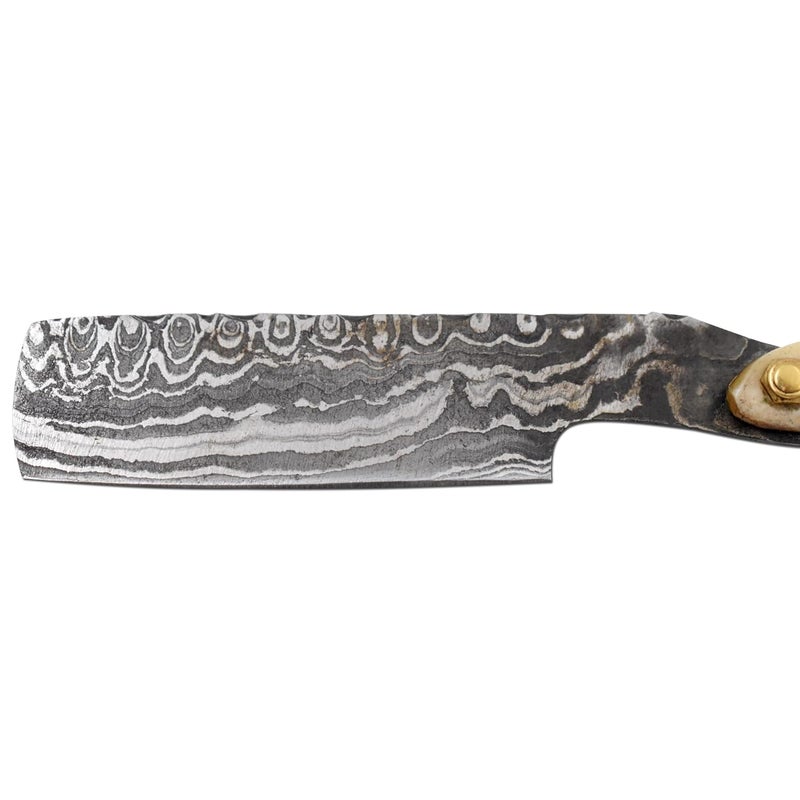 Old Ram Straight Razor | Straight-Edge-Razor Sharp High Hardness Real Damascus Steel Cutthroat Straight Edge-Blade | Barber Razor - Image 3